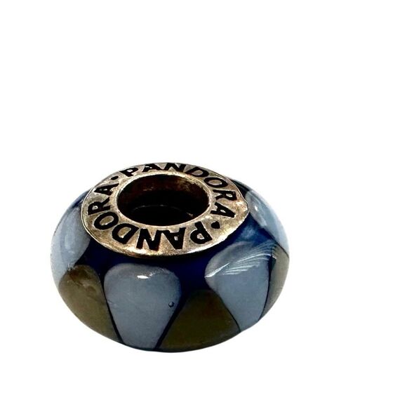 PANDORA Unique Blue Captivating Murano Glass Charm 925 - Picture 5 of 12
